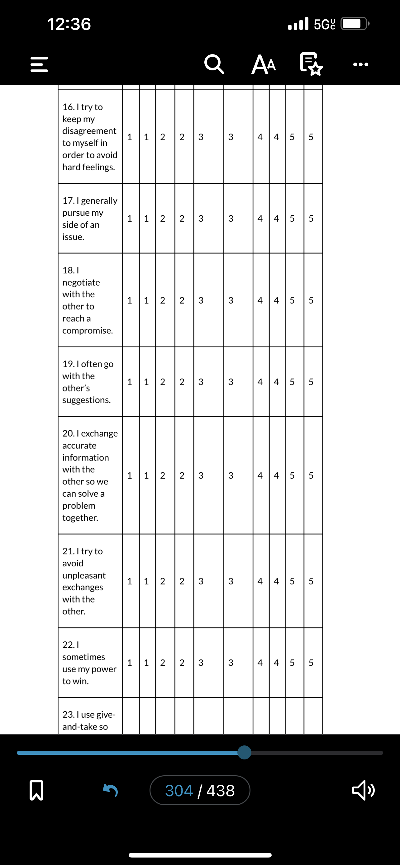 about yourself. You don't have to share your results with other classmates