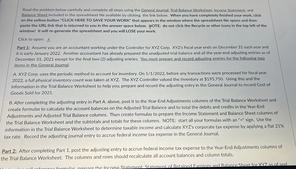 HELP PLEASE Read the problem below carefully and complete all steps using