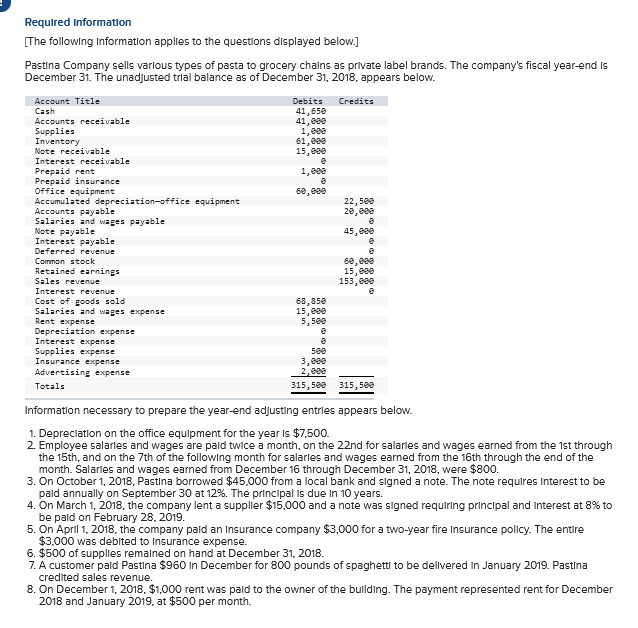 use chart format, show work on the side if work is involved