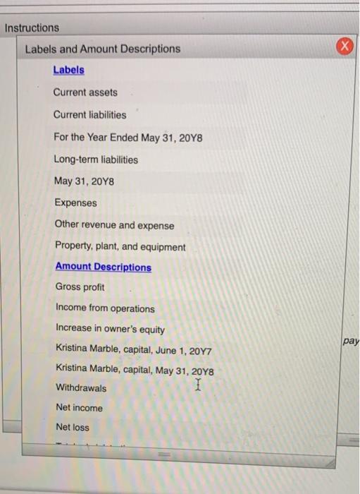 Sheet Instructions Labels and Amount Descriptions Income Statement Instructions Sales T Cost