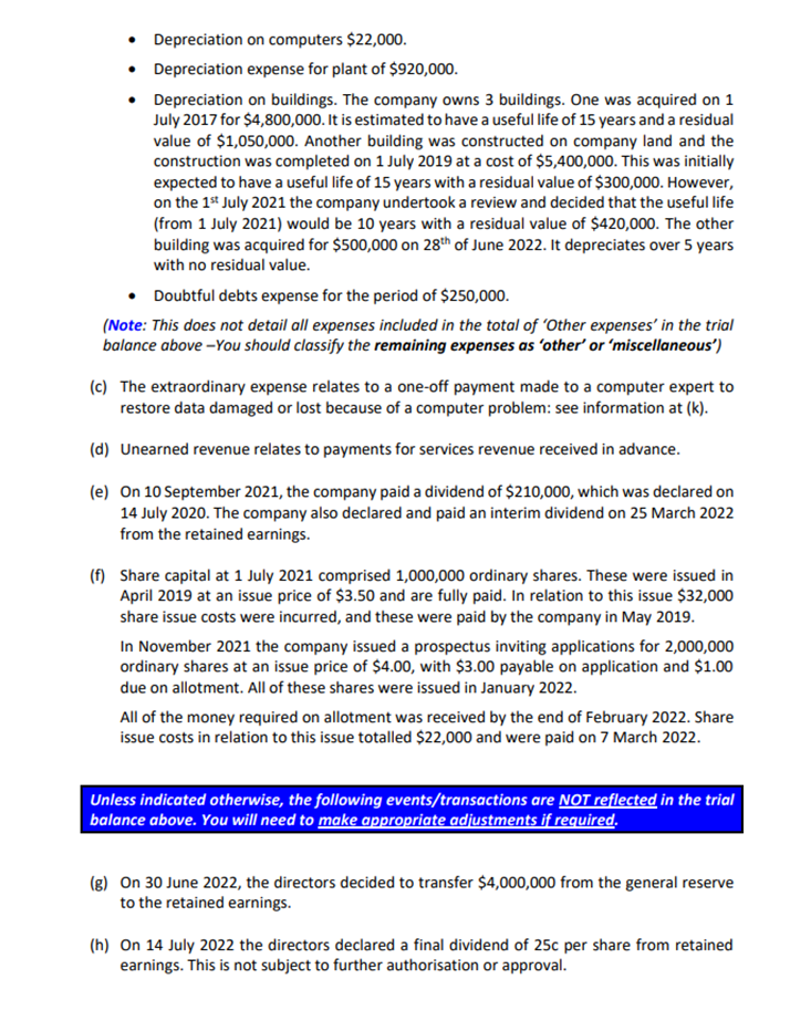 you!! Debit ASSIGNMENT CASE The following details are taken from the trial