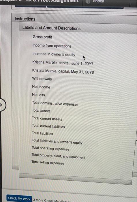 of Merchandise Sold Sales Salaries Expense Advertising Expense Depreciation Expense-Store Equipment Miscellaneous