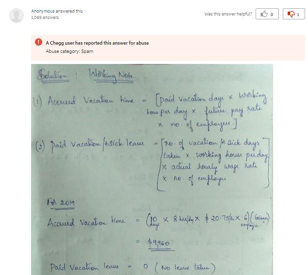 6 individuals who work 8 hour days and are paid hourly. Each
