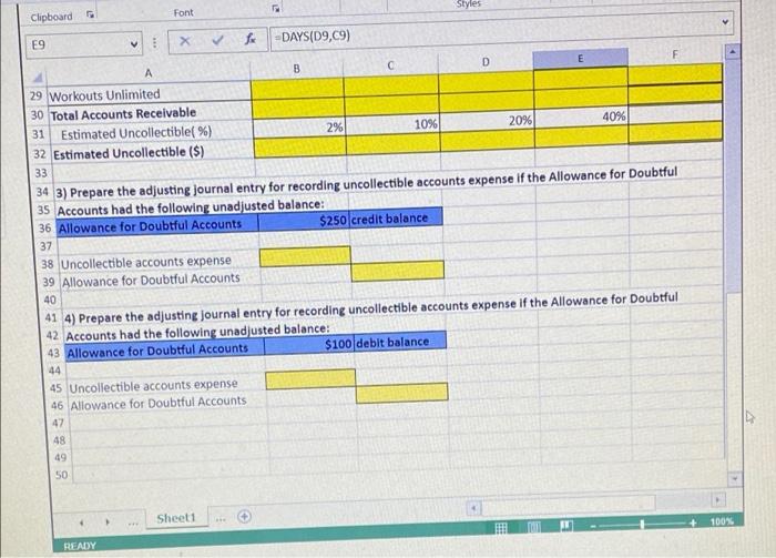 entries. Use the Information included in the Excel Simulation and the Excel