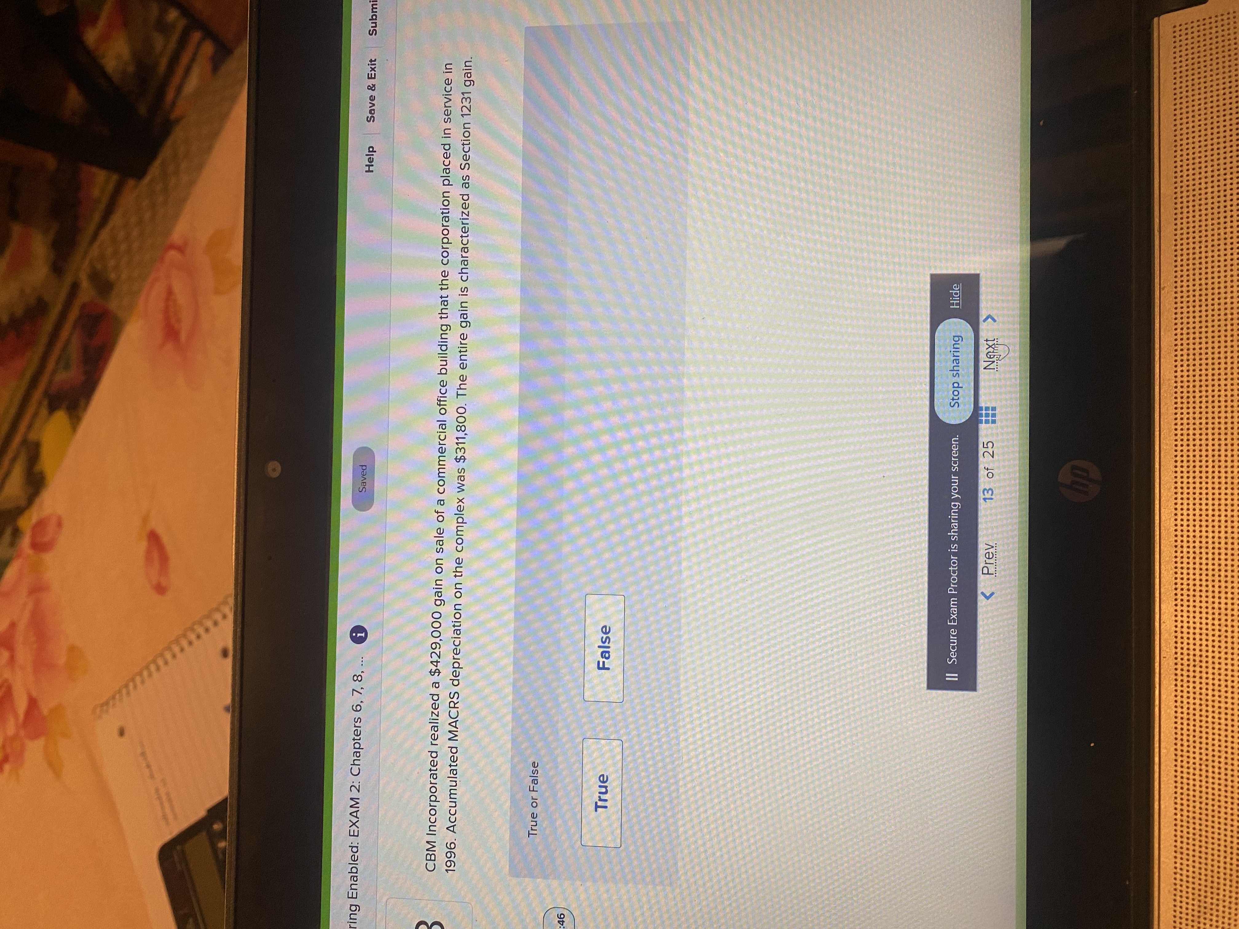  CBM Incorporated realized a $429,000 gain on sale of a commercial