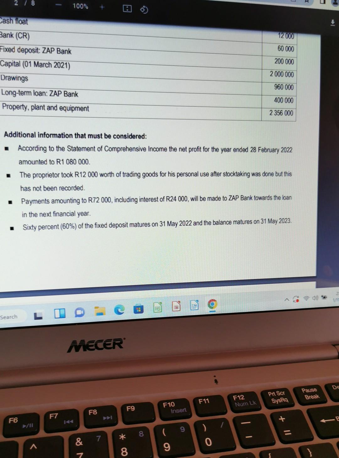 trading goods for his personal use after stocktaking was done but this