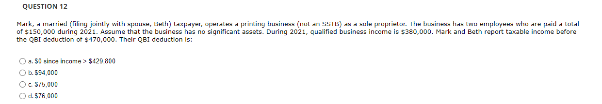 Great feedback for correct work! Thanks QUESTION 12 Mark, a married (filing
