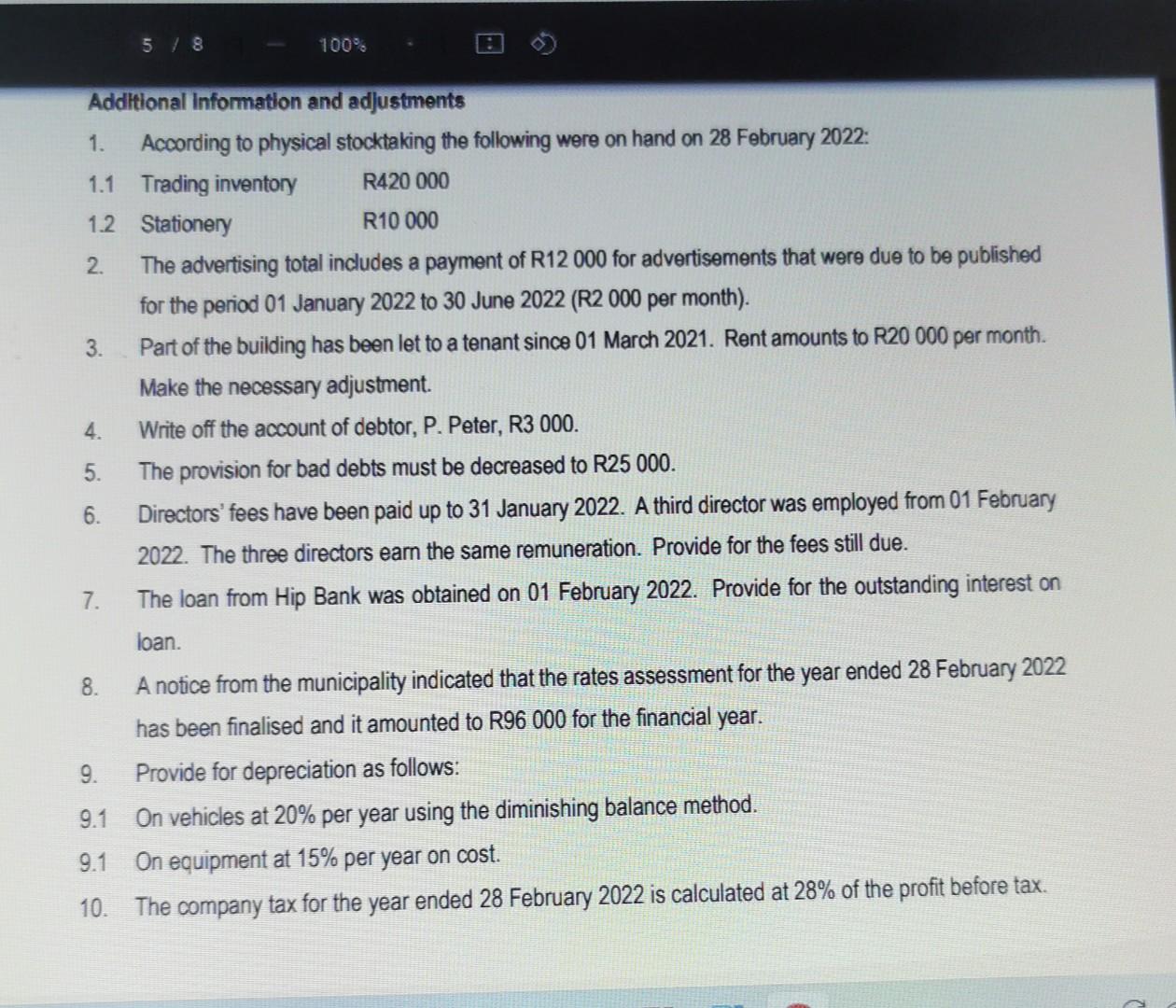 INFORMATION The following information was provided by Micron Limited for the financial