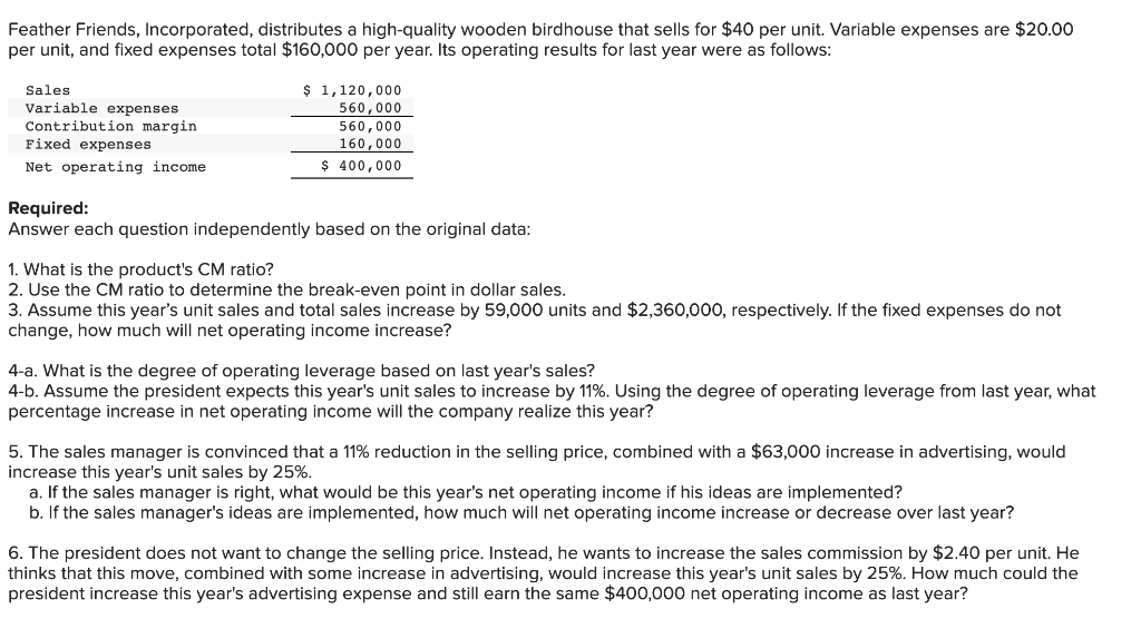 Please help with all answers marked wrong. Feather Friends, Incorporated, distributes a