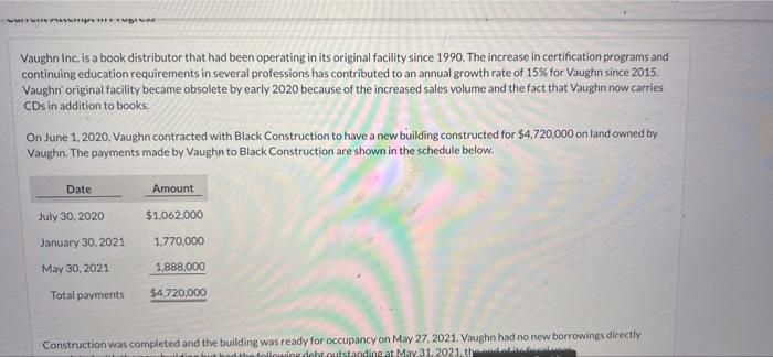 please help explain step by step answer A W. Vaughn Inc is
