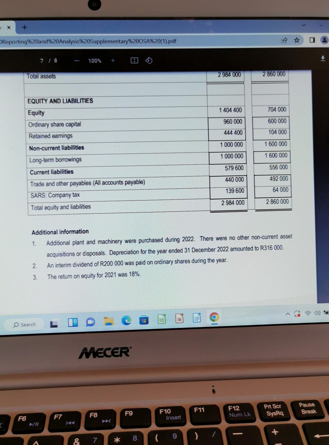 margin) (2 marks) 5.1.2 Debtor collection period (2 marks) 5.1.3 Inventory turnover