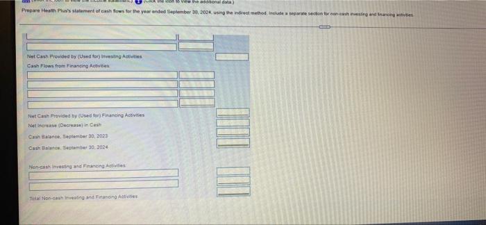 the income statement)) (Click the icon to view the additional data) Prepare