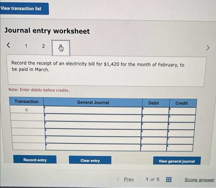 $2,600 to its golf instructors for the month of February b. Swing