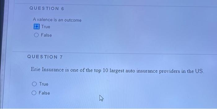 i need the answer ASAP QUESTION 6 Avalence is an outcome True