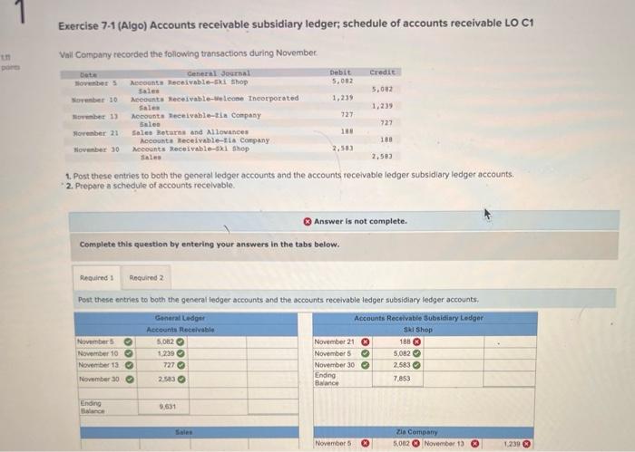 PLEASE HELP! ASAP WILL THUMBS UP 1 Exercise 7-4 (Algo) Accounts