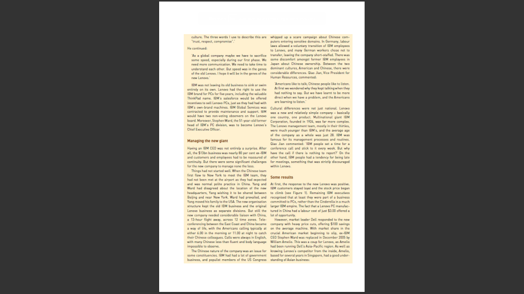 1 Lonovo Group's soock price, 2001-2005, compared whh NASDAQ index 'In the