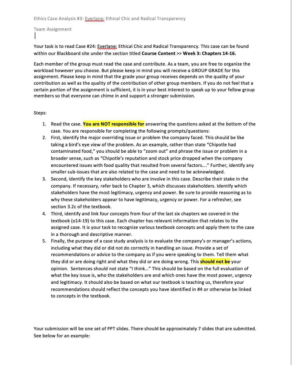  Ethics Case Analysis #3: Everlane: Ethical Chic and Radical Transparency Team