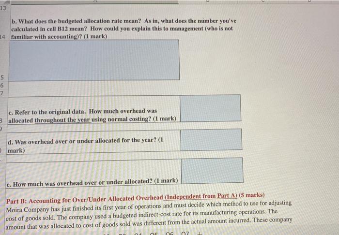 ! Part A: Calculating Allocation Rates and Job Cost (5 marks) World