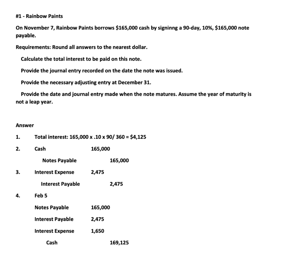 How did they get the interest expense for the. first problem and