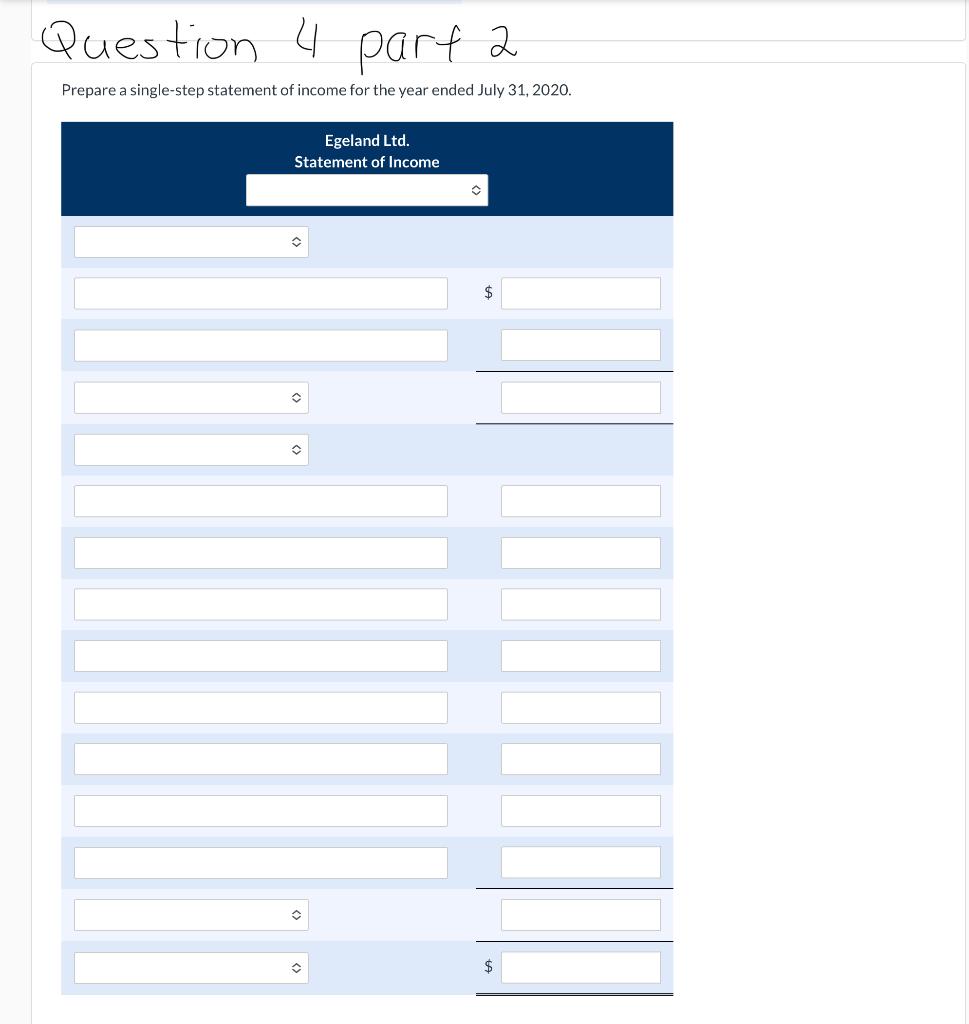 5,400 Dividends declared 4,100 Depreciation expense 4,300 Interest expense 100 Income tax