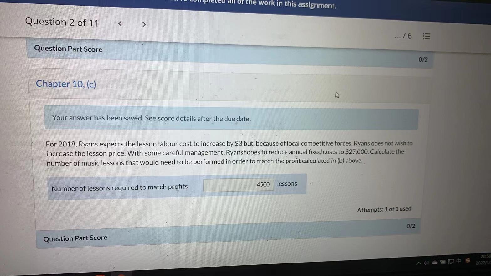 homes of clients. The following data are provided with respect to the