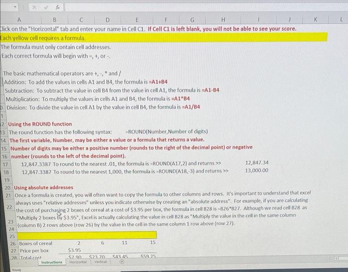 please answer all the question K B H Click on the "Horizontal"