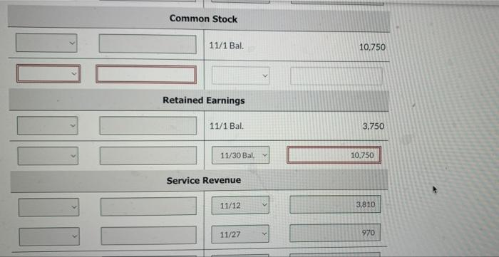 rent $450. Paid salaries 51.080 Performed services on account worth $970 and