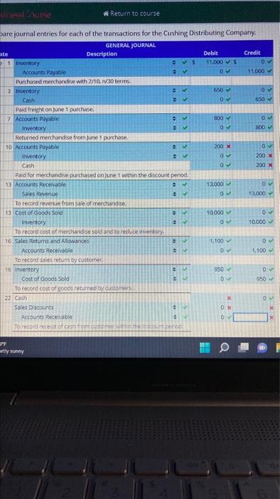 Parally correct Mark 08 out of 1.00 Rag question Journal Entries for