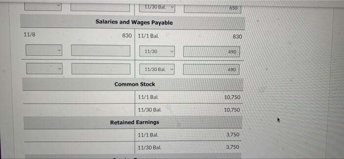 answer is correct. Journalize the November transactions of no entry is required,