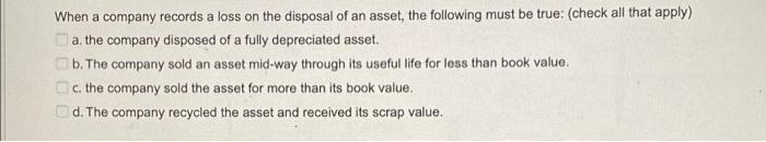 costing $35,000 in order to be occupied. The building is being depreciated