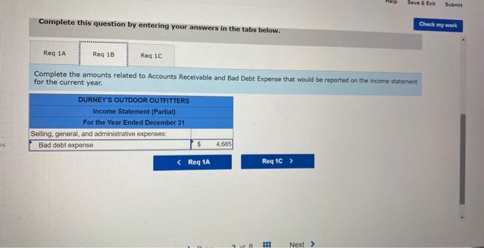 the following information. Accounts Receivable, December 31, prior year Accounts Receivable (Gross)