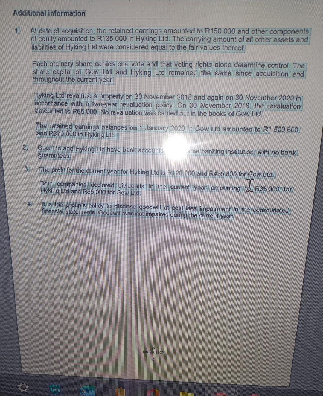 process used to determine the goodwill amount where the parent holds a