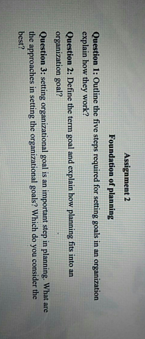 it's an assignment, I need proper detailed answers. Assignment 2 Foundation of