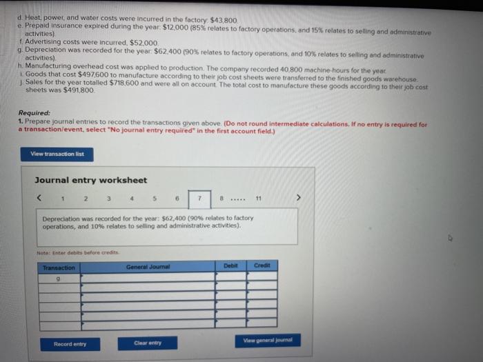 goods $10, $10,000 The company applies overhead cost to jobs on me