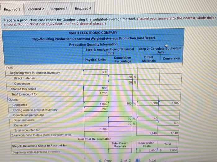 FIFO Method Smith Electronic Company's chip-mounting production department had 300 units of