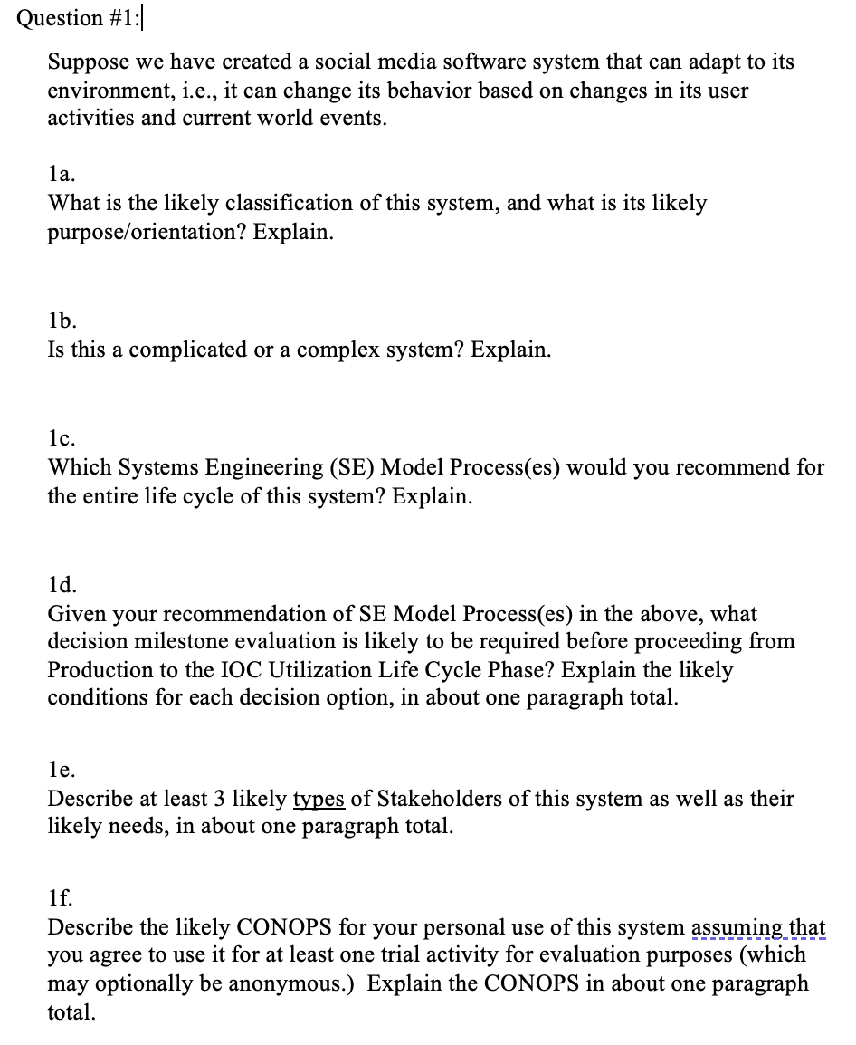 Please answer the questions in the image below Question #1 :I Suppose