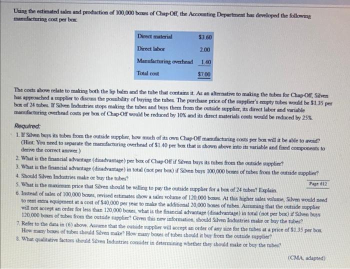 mamfactures and sells a highly successful line of mmmer lotions and insect