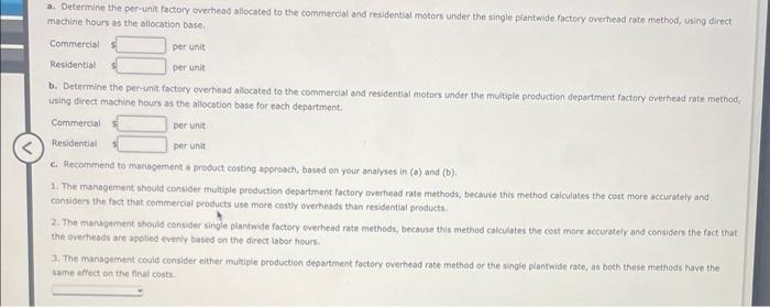 Plantwide and Multipie Producbon Department Factory Overhead Rate Methods and Product Cost