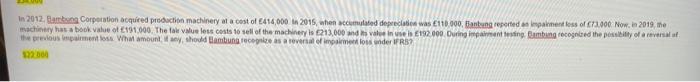 Please show explanation to this answer step by step calculation. In 2012.