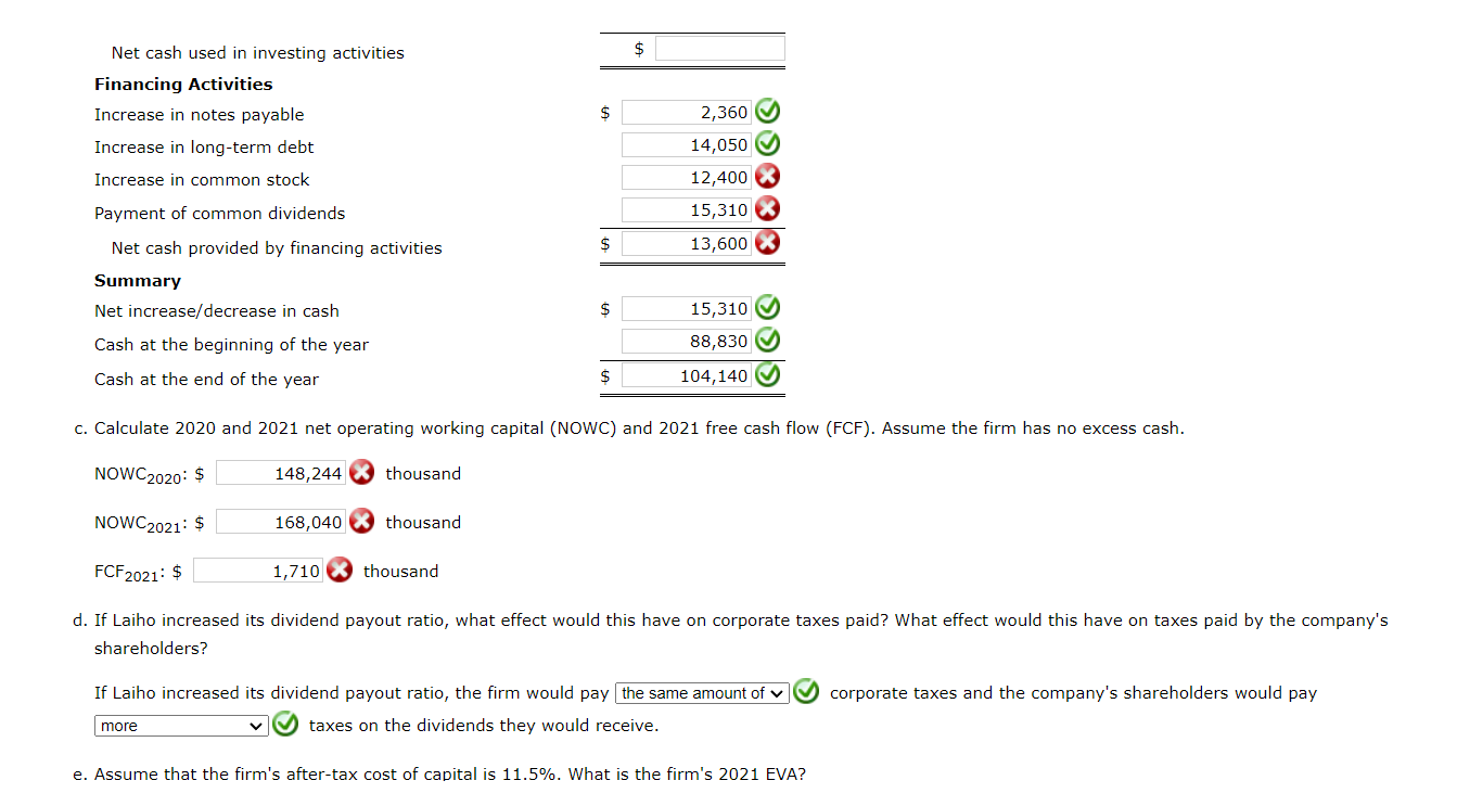 are shown. intermediate calculations. Enter your answers in thousands. For example, an