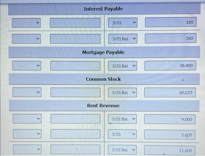 select "No Entry" for the account titles and enter O for the