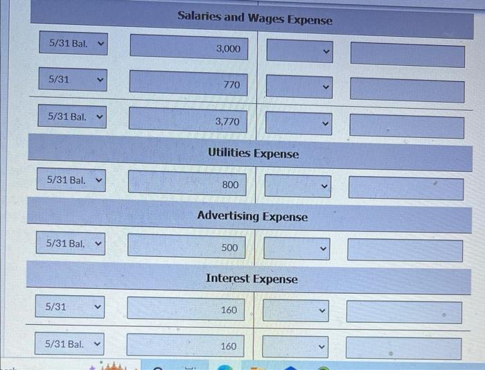 amounts. Credit account titles are automatically indented when the amount is entered.