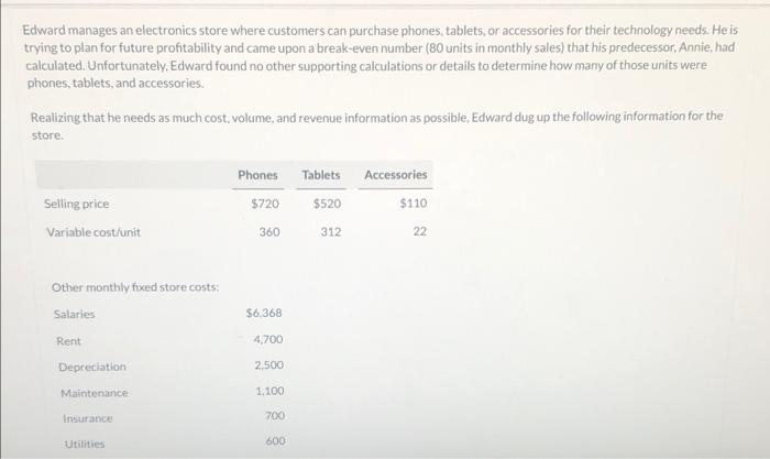 need help with the parts I got wrong ( phones, Accessories). Edward