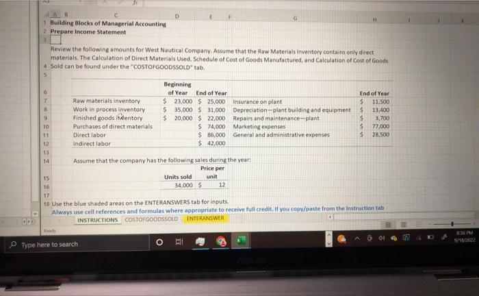 please please help. ill thumbs up if correct :) Prepare Income Statement