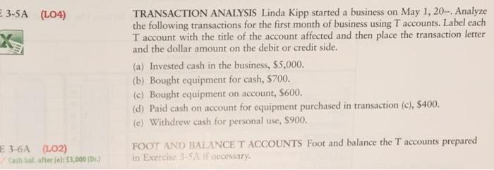  Balance Sheet, Income Statement and owners equity is needed E 3-5A
