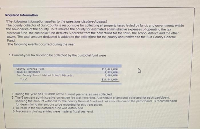 need help! please explain how you calculate. Requlred Information [The following information