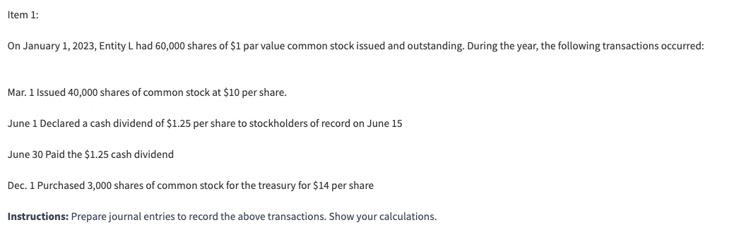 Need help with items 2 and 3, please. On January 1, 2023,