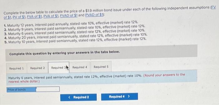 (FV of $1. PV of $1, FVA of $1. PVA of $1.