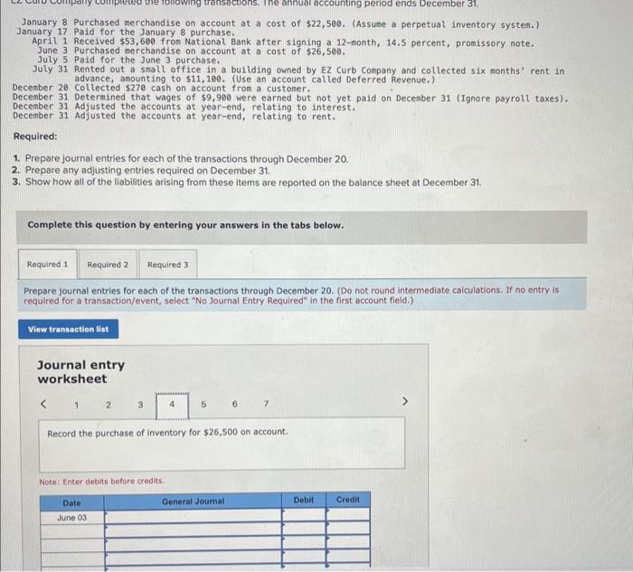of $22,500. (Assune a perpetual inventory system.) January 17 Paid for the