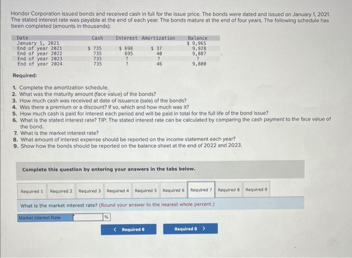 2. What was the maturity amount (face value) of the bonds? 3.